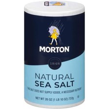 Morton Salt Sea Salt, Natural All-Purpose, 26 Ounce, 1 Canister