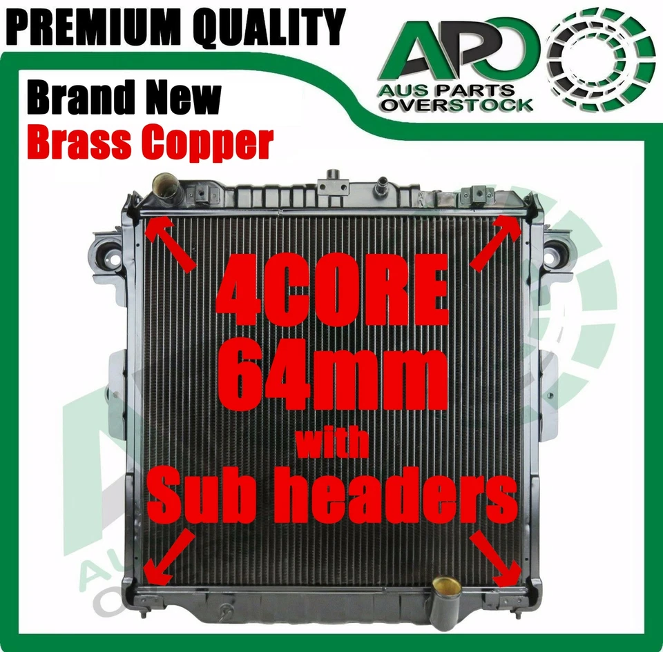 4ROW Brass Copper Radiator For TOYOTA Landcruiser 70 Series VDJ76R VDJ78R VDJ79R