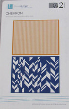 Lifestyle Crafts/QuicKutz Embossing Folders, Chevron, 2 Folders, EF-0027