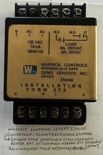 Warrick Controls 27A 1DO LIQUID LEVEL CONTROL (GROUND BAR DAMAGE)