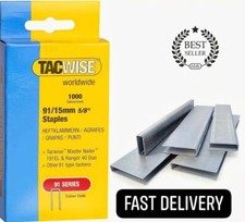Tacwise Heavy Duty 91 Series 15mm Staples for Staple Gun 1000