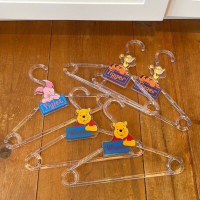 Vintage Hangers, Disney Winnie, Tigger, Piglet, kids Hangers