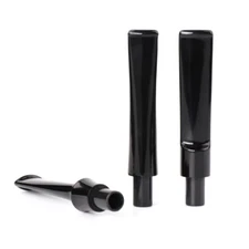 3 Pcs Plastic Pipe Mouthpiece 9mm Filter Straight Taper Stem for Tobacco Pipe