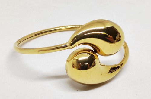 Parure Goccia orecchini collana anello bracciale acciaio oro 18 kt De Santis - Foto 8 di 10