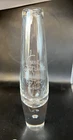 Vintage Steuben Teardrop Bud Vase Clear Crystal Air Bubble POEM ETCHED & Signed