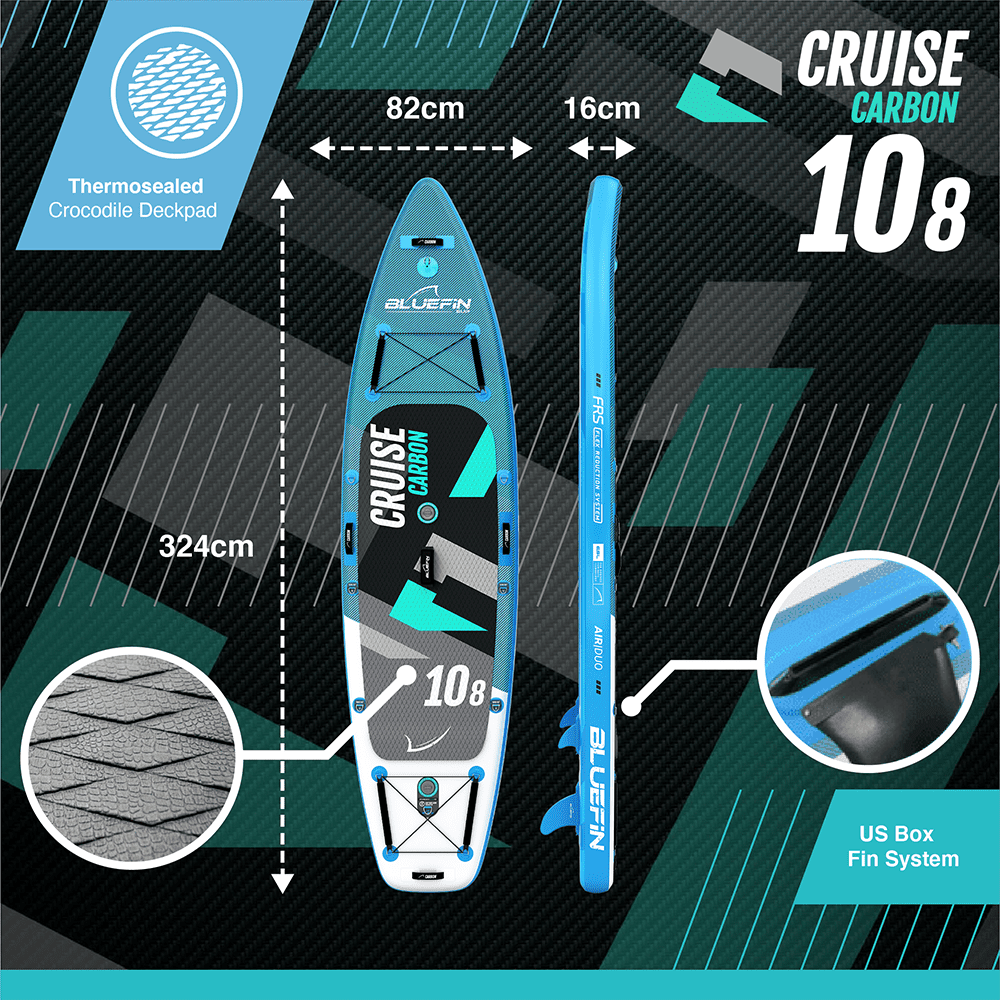 Bluefin SUP Cruise Carbon 10'8" Standup Paddle Board Blue RRP £799