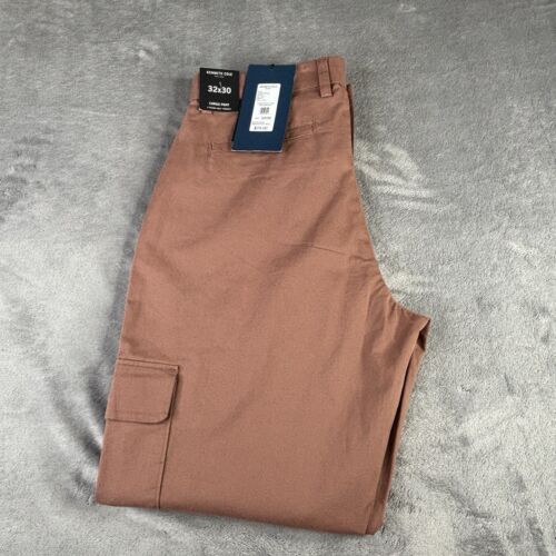 Kenneth Cole Cargo Pants Mens 32x30 Techni Cole Red Clay Tapered Fit New $79 - Picture 3 of 16