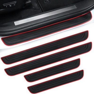 4PCS Car Door Sill Plate Protector Rubber Scuff Anti Scratch Cover For Nissan