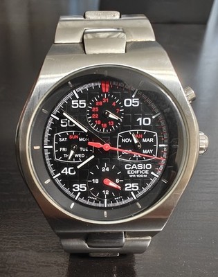 Casio Edifice EF311D - Quartz Multifunction Watch Working Pre Owned