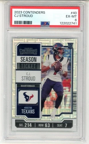 2023 Contenders #40 CJ Stroud RC Rookie PSA 6 EX-MT (EN)