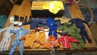 Vintage GI JOE FOOTLOCKER & CONTENTS Outfits, Coveralls, Hats.Shoes, Some Gear