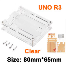 UNO R3 Arduino Estuche Acrílico Carcasa Transparente Transparente Caja de Computadora