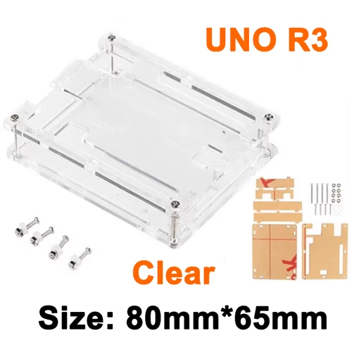 UNO R3 Arduino Acrylic Case Enclosure Shell Transparent Clear Computer Box