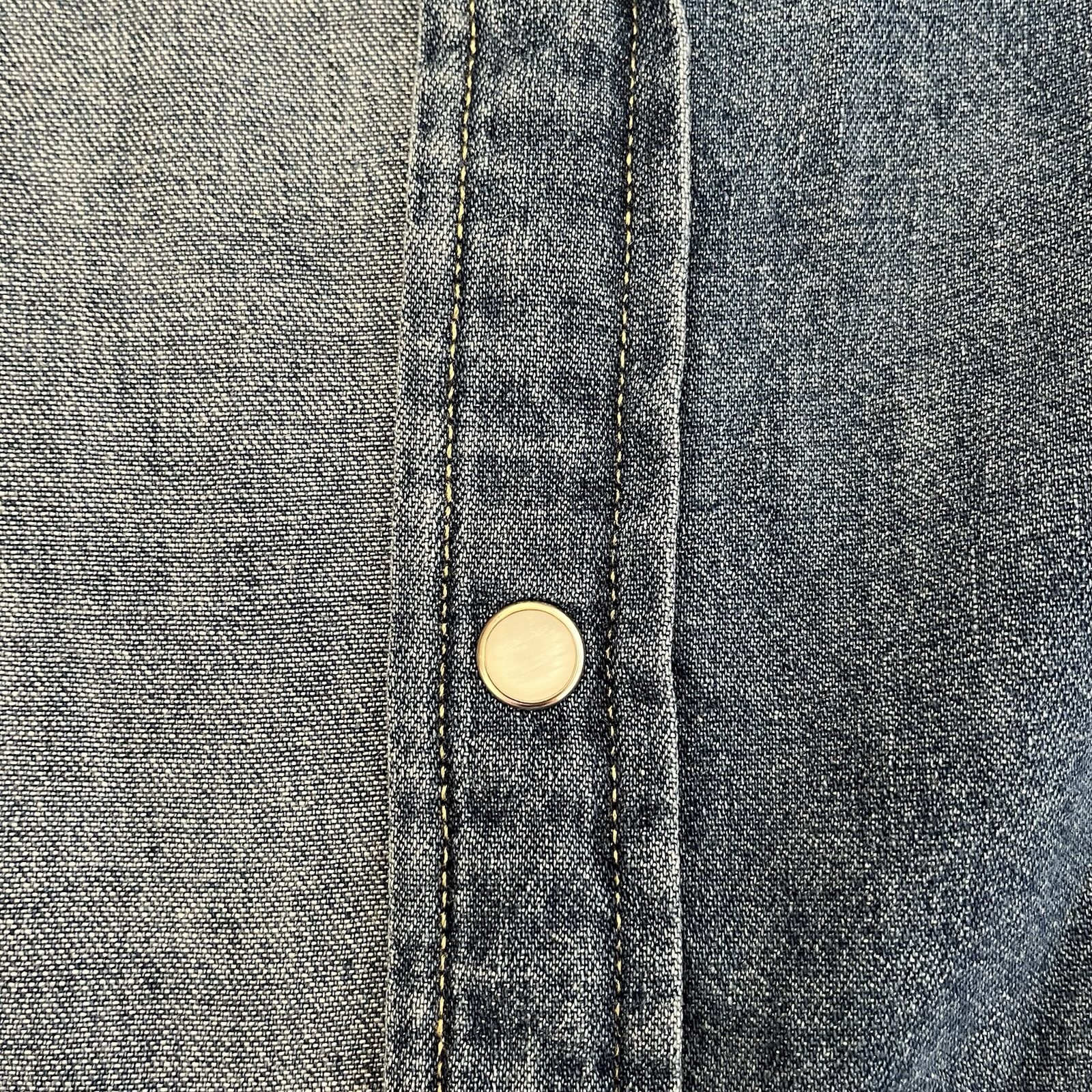 MENS S LEVI STRAUSS Levi's Red Tab Barstow Denim Cowboy Western Lng Slv SHIRT thumbnail 2