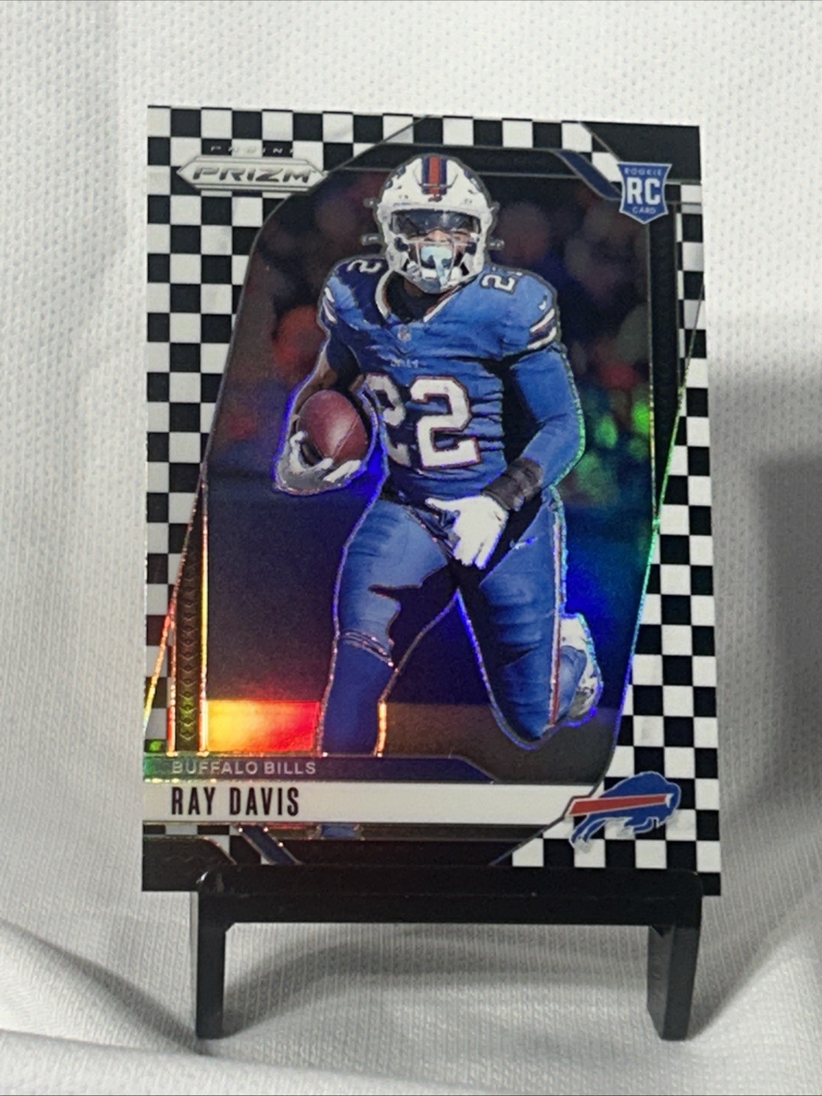 2024 Panini Prizm Rookies Black & White Checker Prizm Ray Davis #382 BILLS 🔥🔥