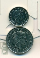 2 NICE COINS from GREAT BRITAIN - 5 & 10 PENCE (BOTH DATING 2013)