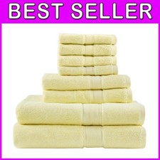 100 Cotton Towel Set - 8 Piece Spa Quality