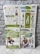 Lot Of 4 Nintendo Wii Games. Fit, Fit Plus, My Fitness Coach 1 & 2. CIB & Tested