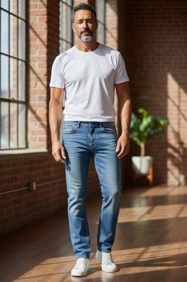 The Perfect Jean NYC Jeans Mens Fits 36x32 Thick Fit OG Stretch Jeans-Joker Blue