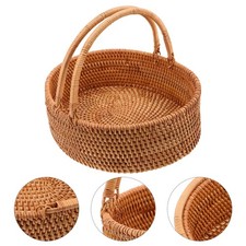 Willow Rattan Basket: Willow Flower Girl Basket With Handle Picnic Fruit