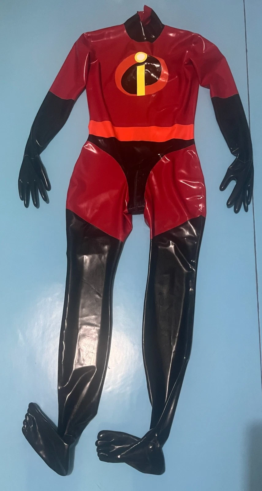 Latex polish cosplay Catsuit gloves toes socks lock zip customized 0.4mm #1356b
Opens in a new windo