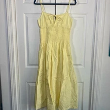 Ciao Lucia Barbara Sleeveless Midi Dress Butter Yellow MEDIUM
