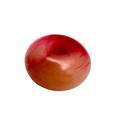 Blood Jade Round Bead Feng Shui Decor Red  Orange Tones Smooth Finish 1 Inch