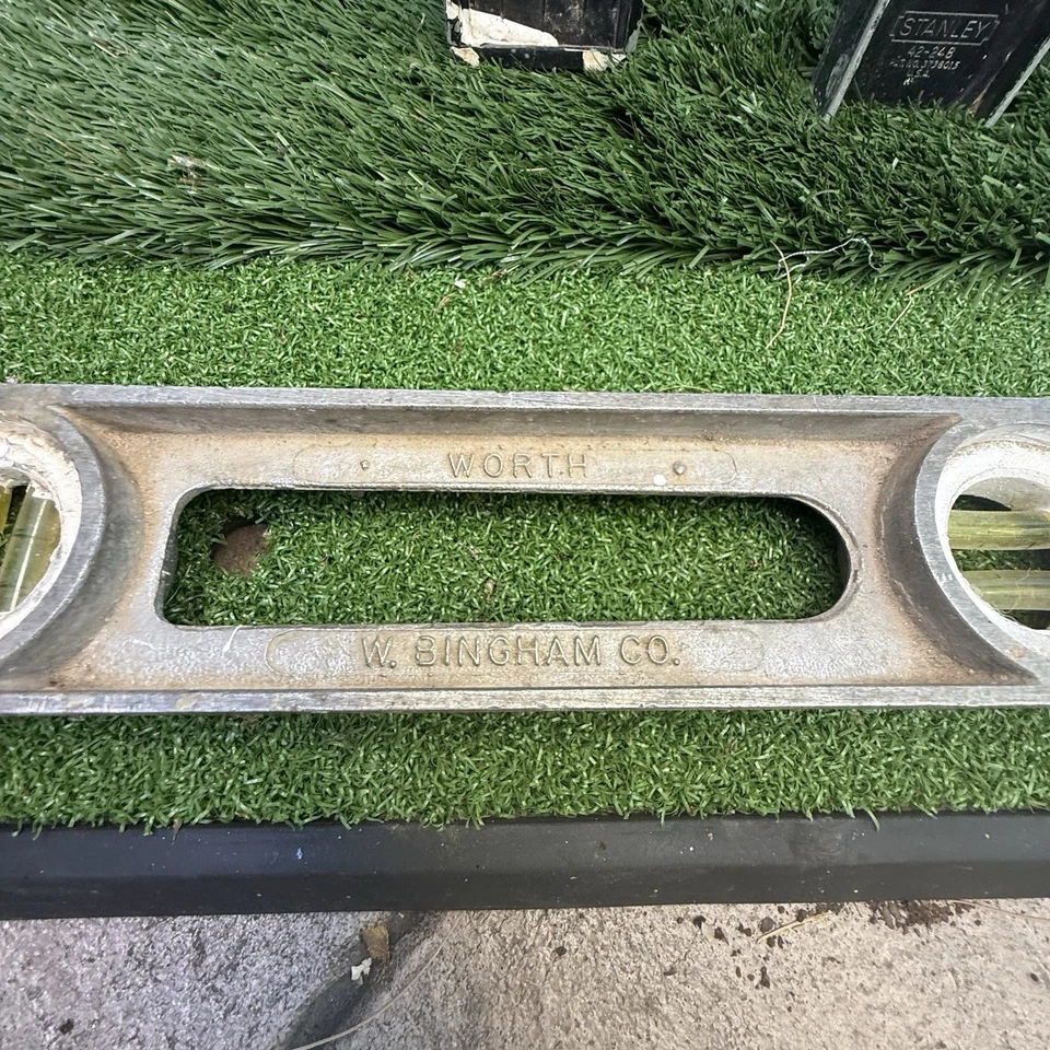 Vintage Level Lot Stanley, Du-Rite, Worth Cleveland, Master Mechanic 48” 28” USA - Image 3 of 4