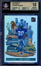 POP 1 BGS 10 Pristine Barry Sanders 2021 Donruss Downtown Case Hit SSP Downtown!