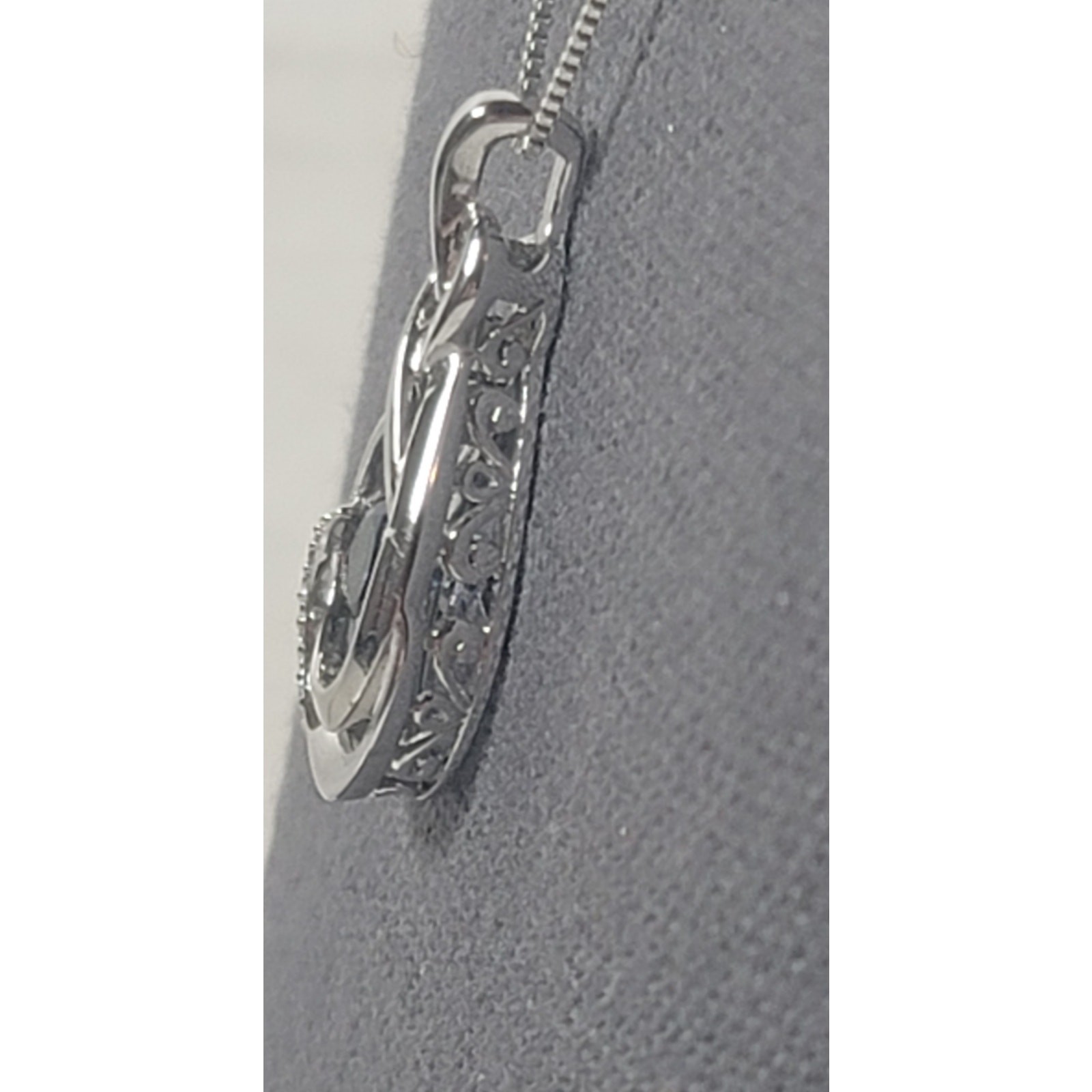 Sterling Silver Floating Stone Infinity Closure F… - image 5