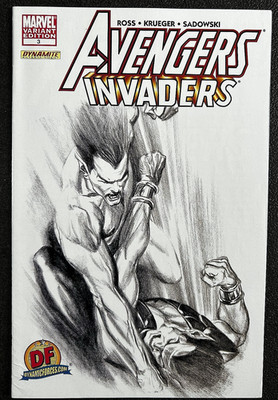 Avengers Invaders #3 2008 Marvel DF Ltd 1499 Alex Ross Sketch Variant NM