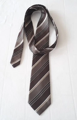 Sehr schöne Krawatte reine SEIDE Silk Designer Breit:8cm Braun Modern Italy🇮🇹 - Bild 1 von 4