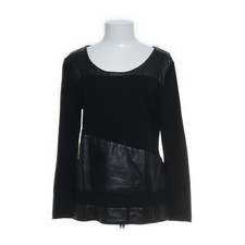 Carell Thomas, Bluse, Größe: 42, Schwarz, Leder/Polyester/Viskose #PUP