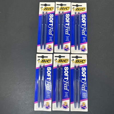 #ad Lot of 12x Vintage BIC Soft Feel Cushioned Barrel Ball Pens Blue Ink 1993 NEW $49.99