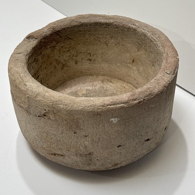 ANTIQUE STONE BOWL CARVING RELIC OLD SCULPTURE 11 BY 6.5 INCHES UNKNOWN ARTIFACT
