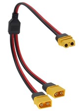 AAOTOKK XT60 Y Splitter Cable, 1 Female to 2 Male Connector Adapter, 14AWG XT...