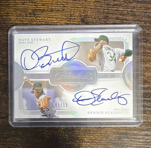 Panini 2021 Flawless Dual Signatures Dave Stewart Eckersley Auto /15