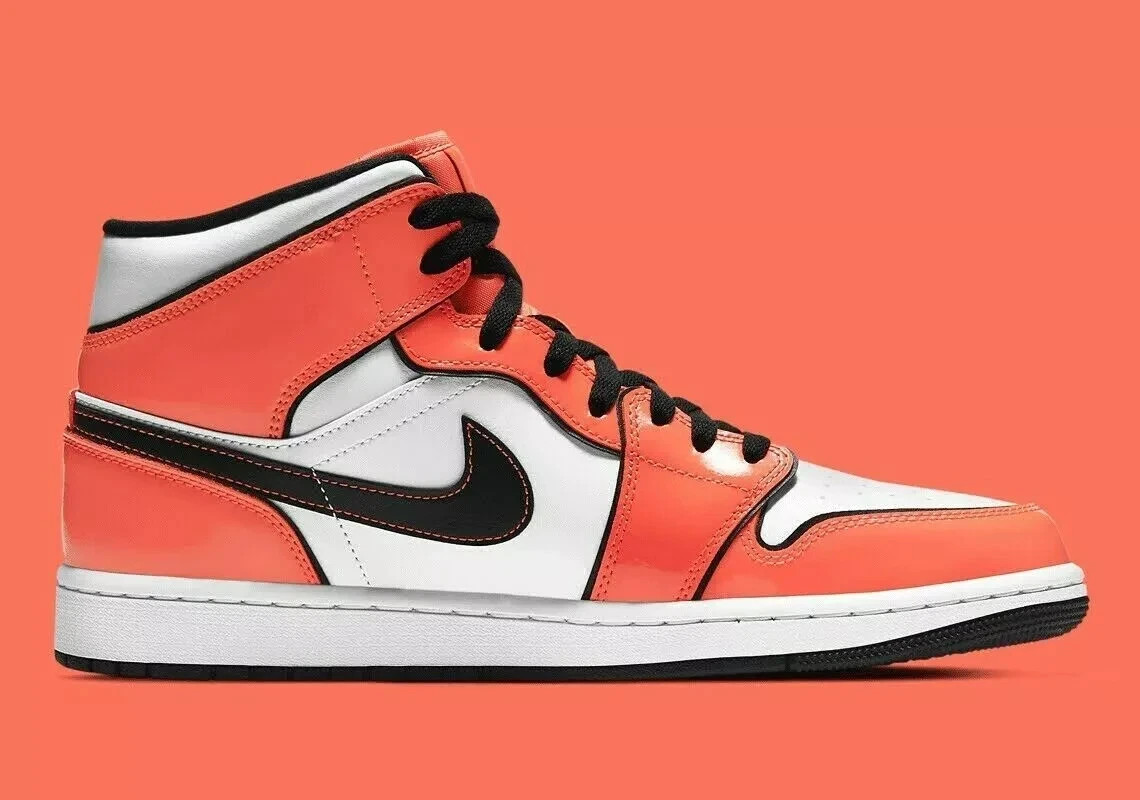 Nike Air Jordan 1 Mid SE (GS) Shoes Turf Orange BQ6931-802 Gradeschool Youth NEW thumbnail 3
