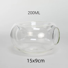 Ciotola in Vetro Trasparente Con Apertura Laterale Ciotola per Ghiaccio Secco Cu