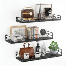 Floating Shelves for Wall Set of 3, Wall Mounted Shelf for Home Storage Decor...