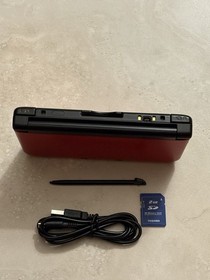 Nintendo 3DS XL LL  Black And Red Handheld With Charger And Stylus Very Good