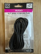 GQ 12ft 3.5mm Mono Mini Plug to 3.5mm Mini Ja...