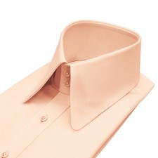 Mens Vintage High Long Round Pointed Collar Orange Shirt 1930's Goodfellas Style