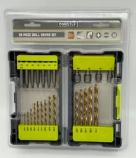 NEW Master Mechanic 26 Piece Drill Driver Set 647372 in Plastic Case ~Fr.Sh.