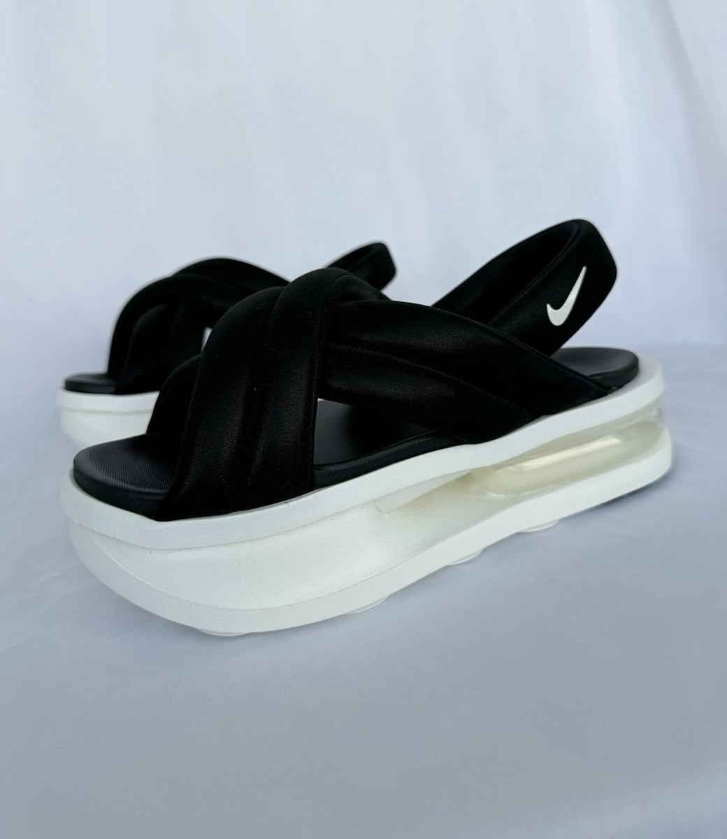 10 WOMEN'S NIKE AIR MAX ISLA SANDAL BLACK WHITE FJ5929-002 SANDALS