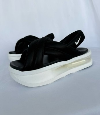 10 WOMEN'S NIKE AIR MAX ISLA SANDAL BLACK WHITE FJ5929-002 SANDALS