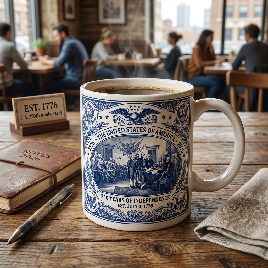 USA 250th Anniversary Independence 1776 Coffee Mug 11oz Patriotic Gift 2026