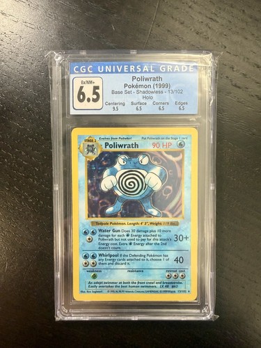 Poliwrath (Shadowless) graded CGC 6.5 for sale on eBay