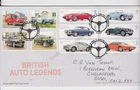 GB ROYAL MAIL FDC 2013 BRITISH AUTO LEGENDS STAMP SET & EX SHEET HANDWRITTEN