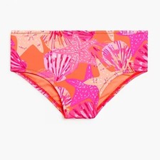 J. Crew Girls' seashell ruffle bikini bottom - Size 10 in Sweet Tangerine Multi